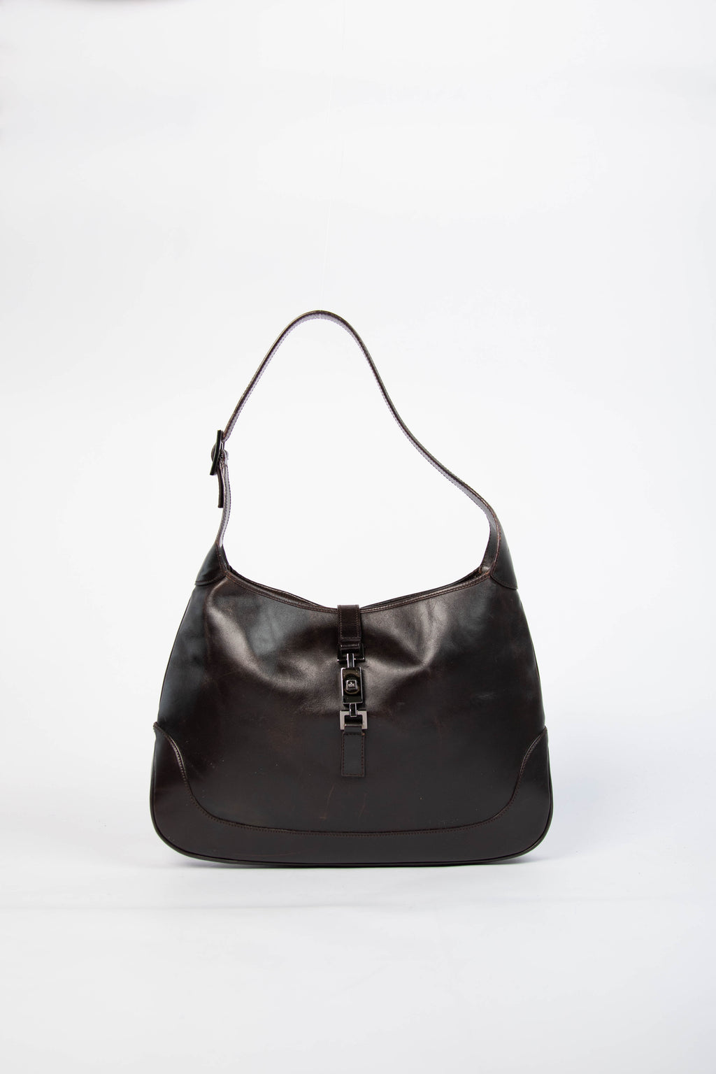 Vintage Gucci Brown Leather Large Jackie Bag