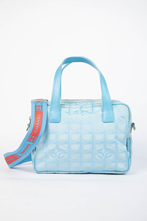 2000s Chanel Travel Line Blue Tote bag