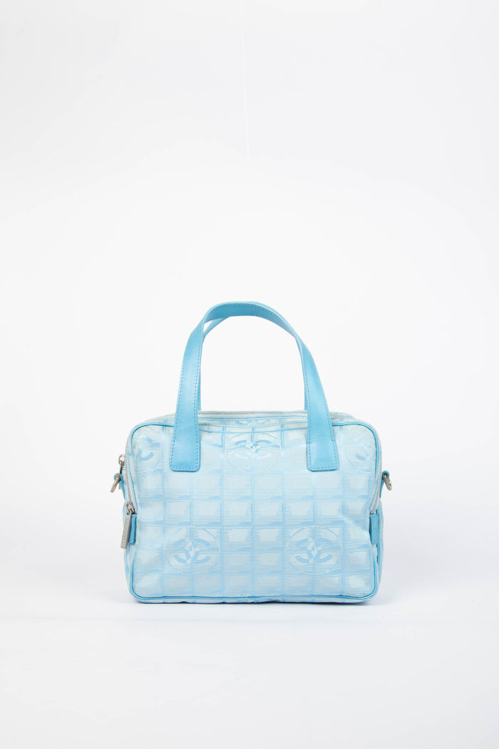 2000s Chanel Travel Line Blue Tote bag