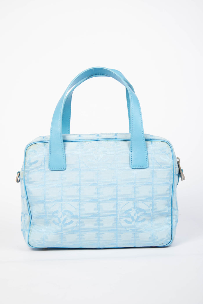 2000s Chanel Travel Line Blue Tote bag
