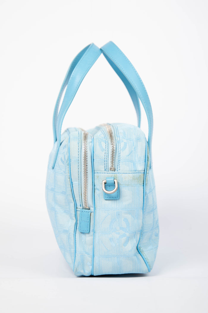 2000s Chanel Travel Line Blue Tote bag