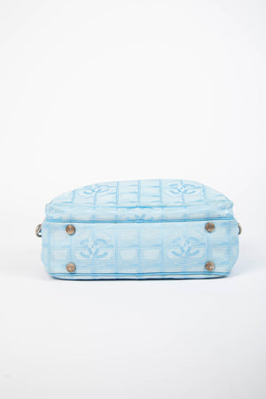 2000s Chanel Travel Line Blue Tote bag