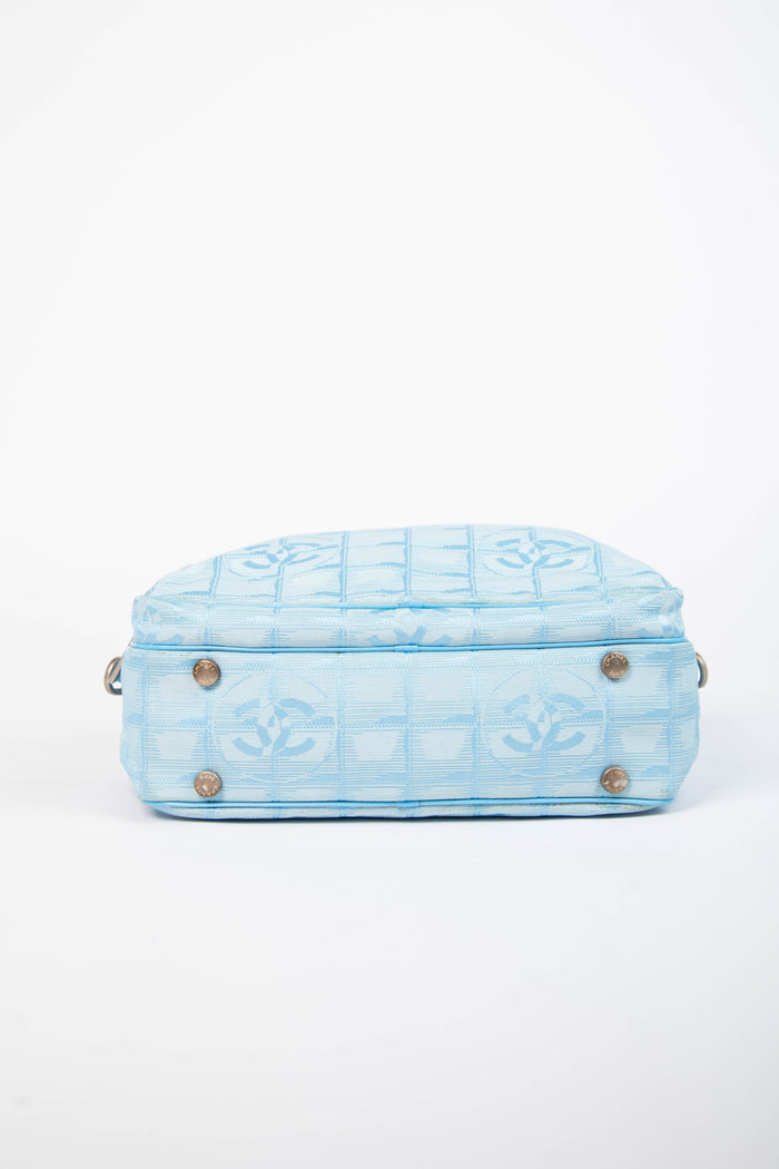 2000s Chanel Travel Line Blue Tote bag
