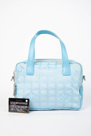 2000s Chanel Travel Line Blue Tote bag