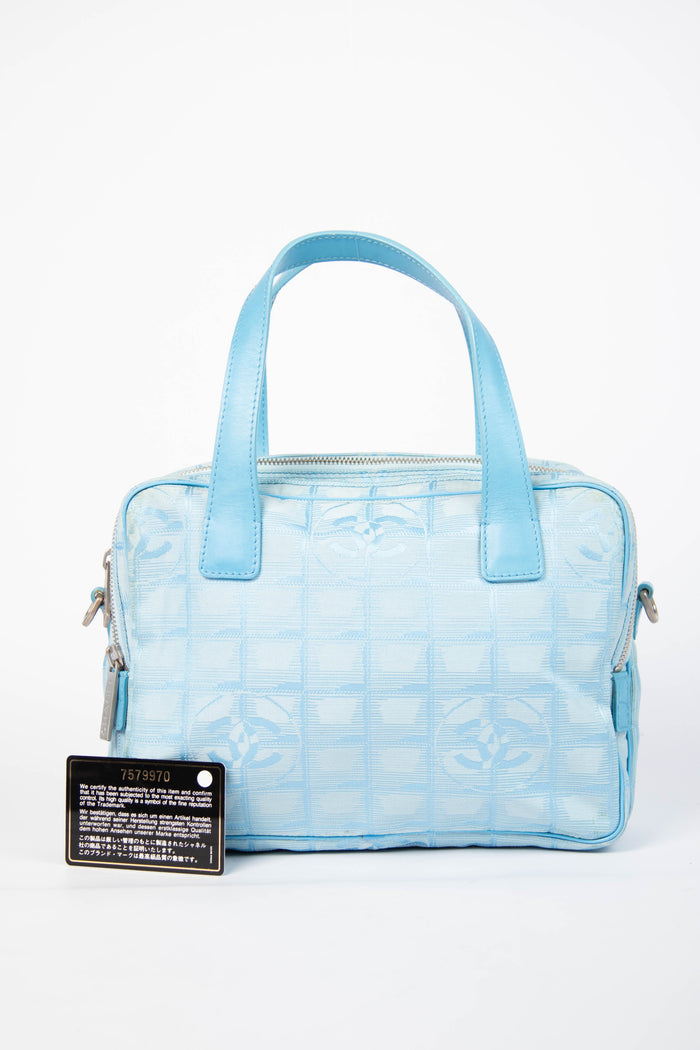 2000s Chanel Travel Line Blue Tote bag