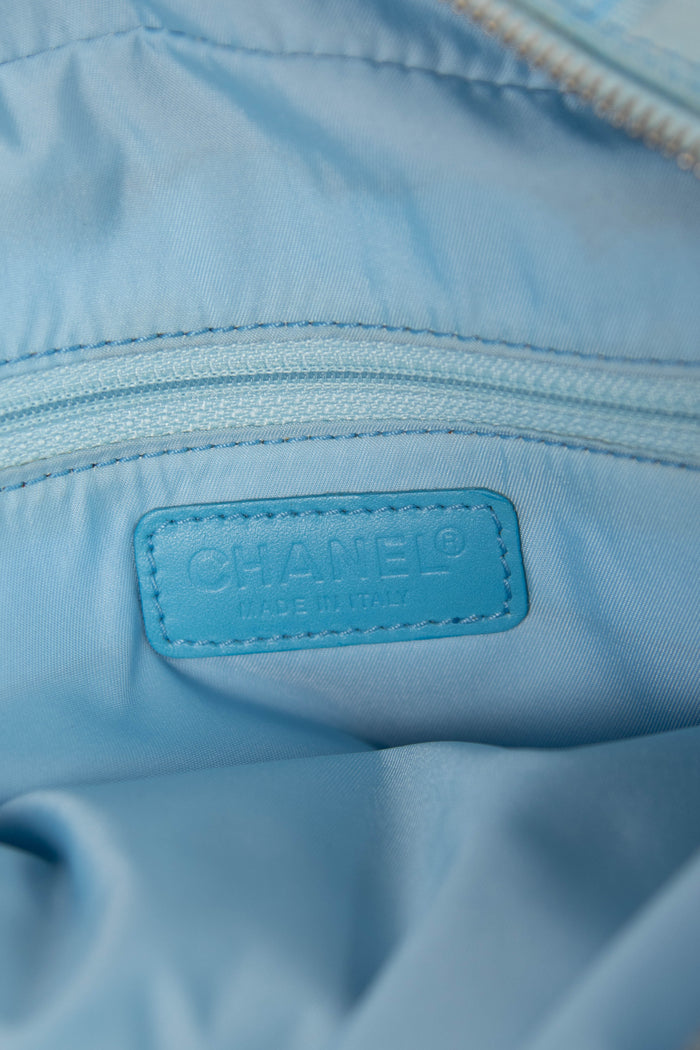 2000s Chanel Travel Line Blue Tote bag