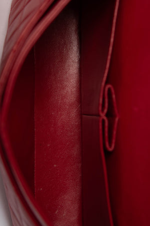80s Chanel Red Lambskin Small Double Flap Bag with 24K GHW