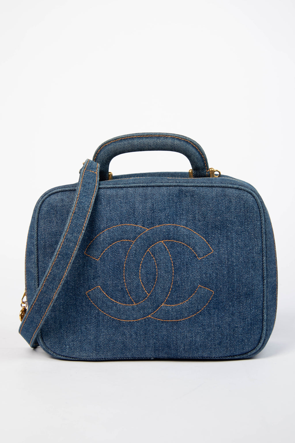 Vintage Chanel Denim Vanity Case