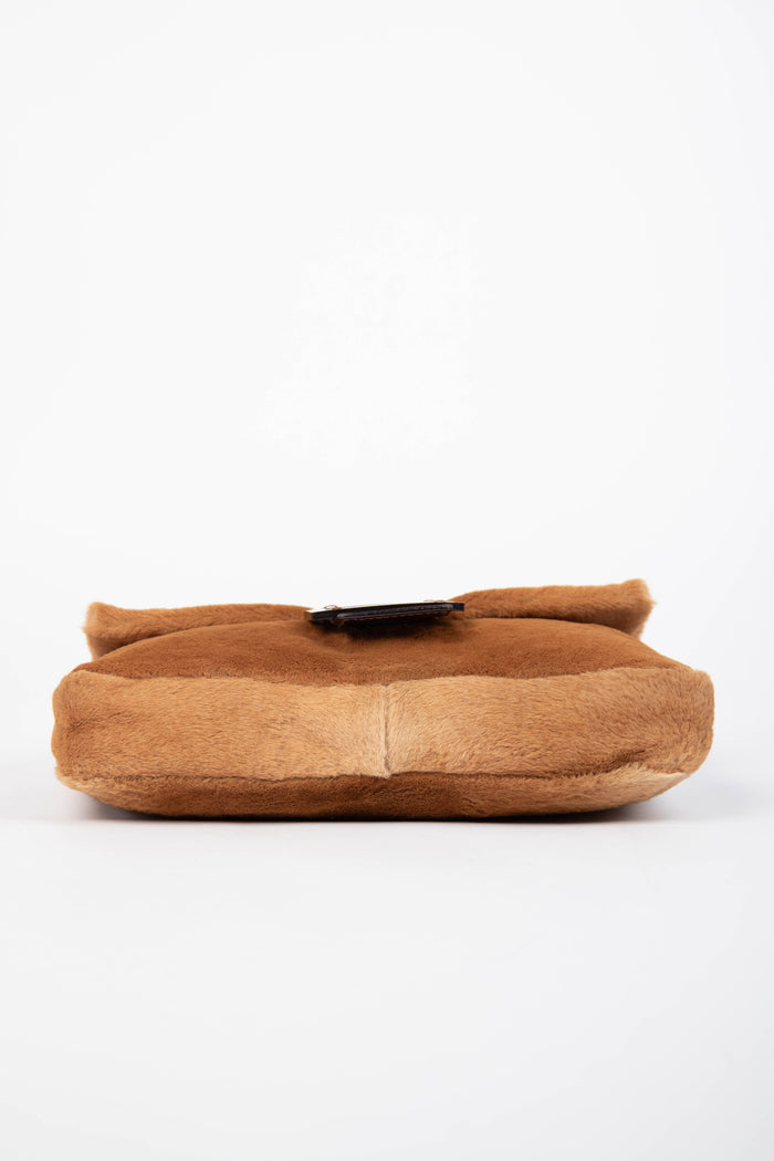 Vintage Fendi Caramel Fur Baguette Shoulder Bag