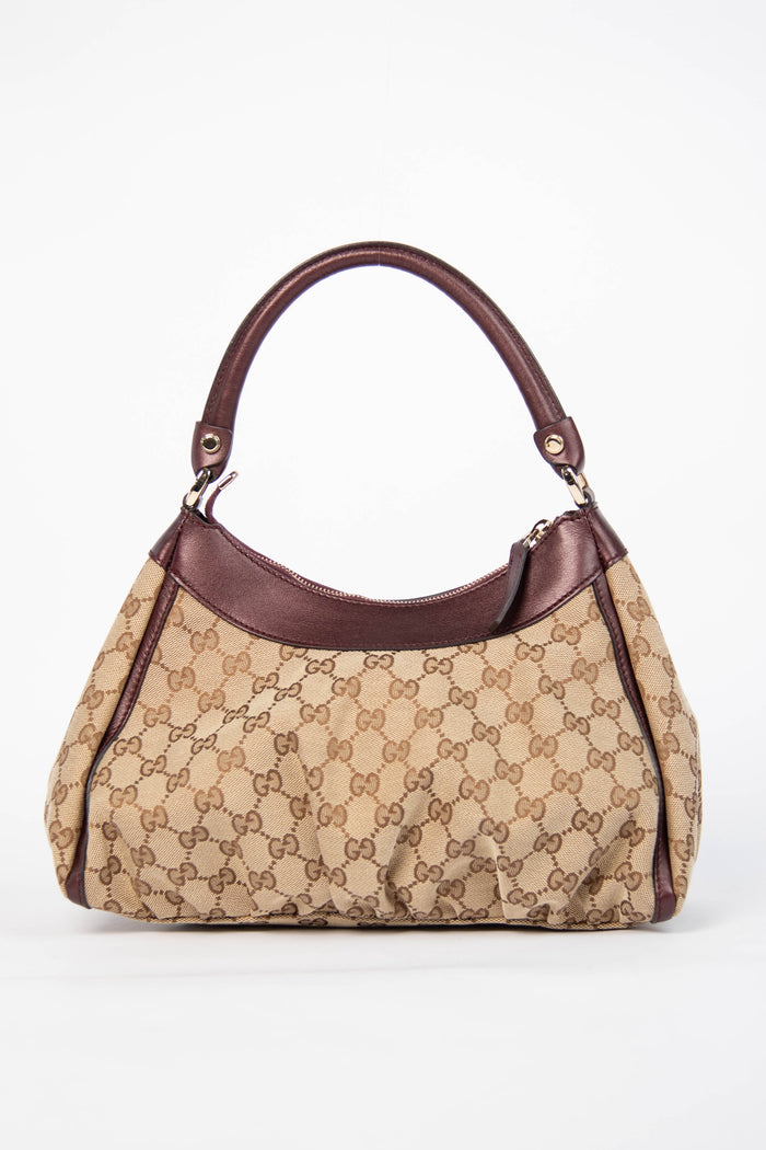 2000s Gucci Monogram Abbey Shoulder Bag