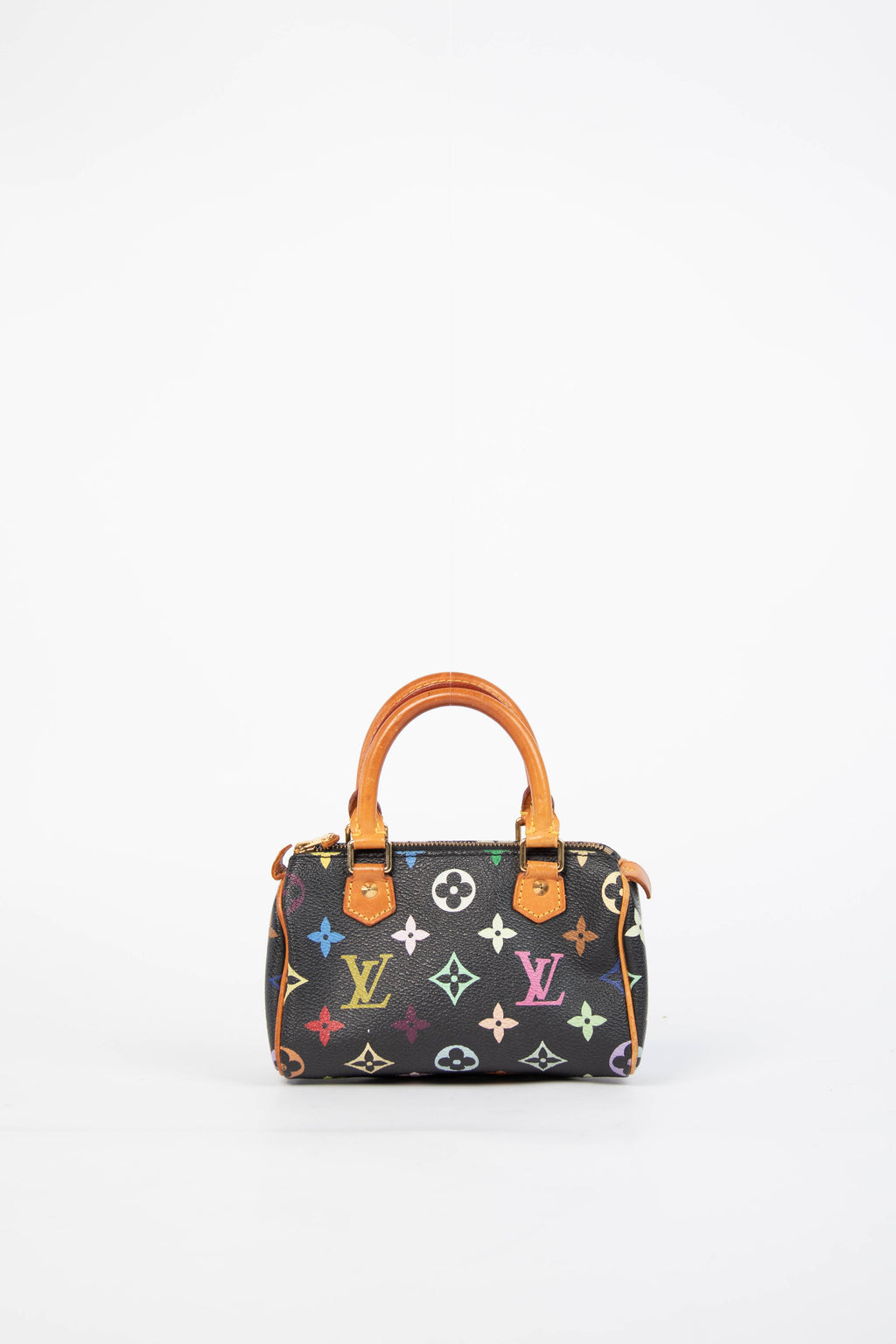RARE Louis Vuitton x Takashi Murakami Black Multicolour Nano Speedy