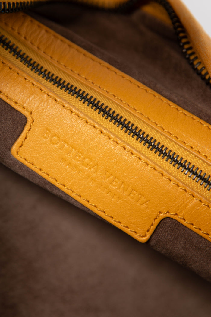 Vintage Bottega Veneta Mustard Yellow Intrecciato Shoulder Bag