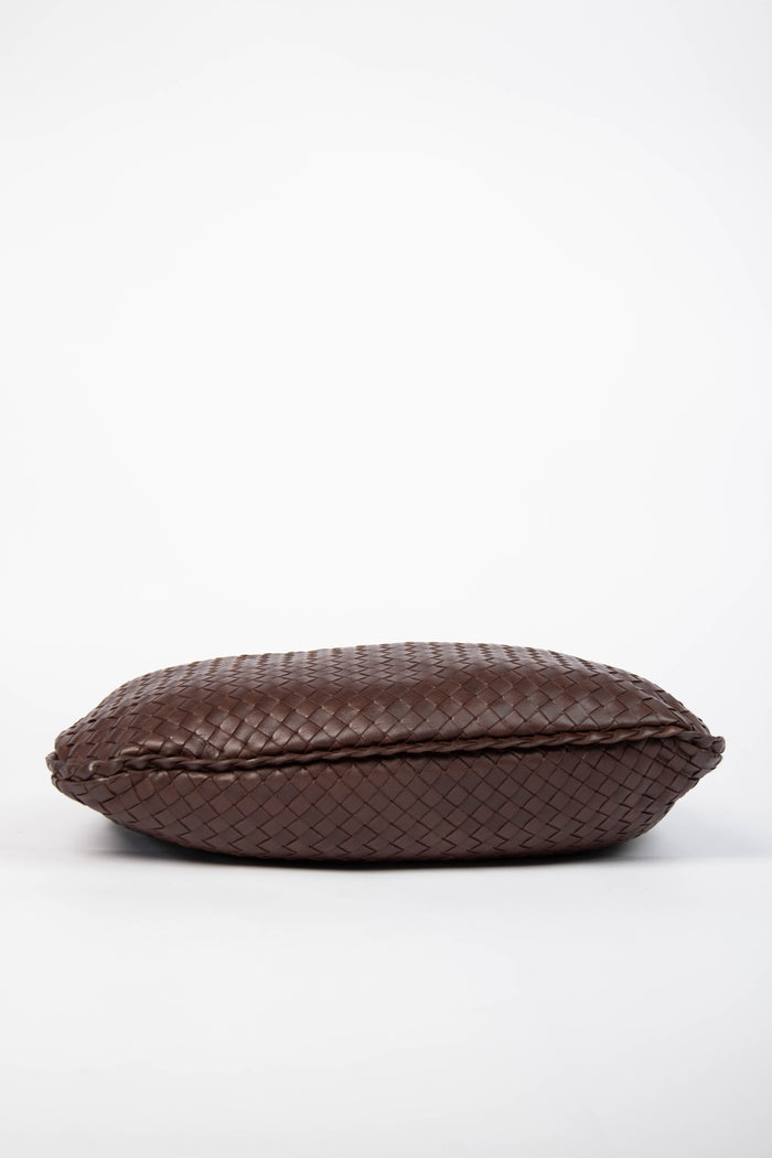 Vintage Bottega Veneta Brown Intrecciato Shoulder Bag