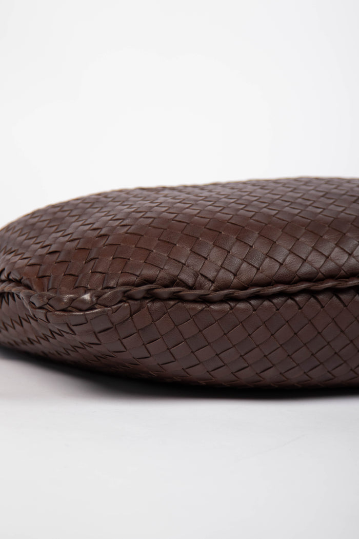 Vintage Bottega Veneta Brown Intrecciato Shoulder Bag