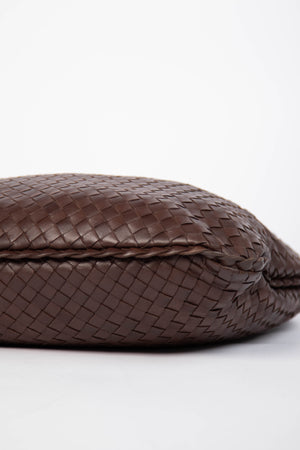 Vintage Bottega Veneta Brown Intrecciato Shoulder Bag