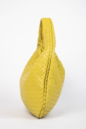 Vintage Bottega Veneta Lime Green Intrecciato Shoulder Bag