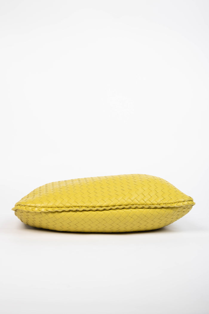 Vintage Bottega Veneta Lime Green Intrecciato Shoulder Bag