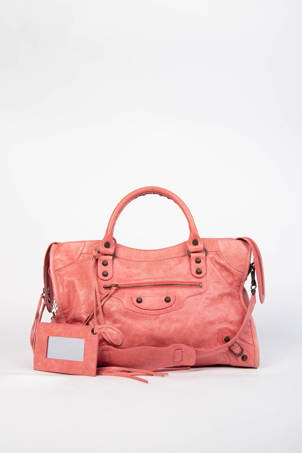 2010s Balenciaga Pink Leather City Bag