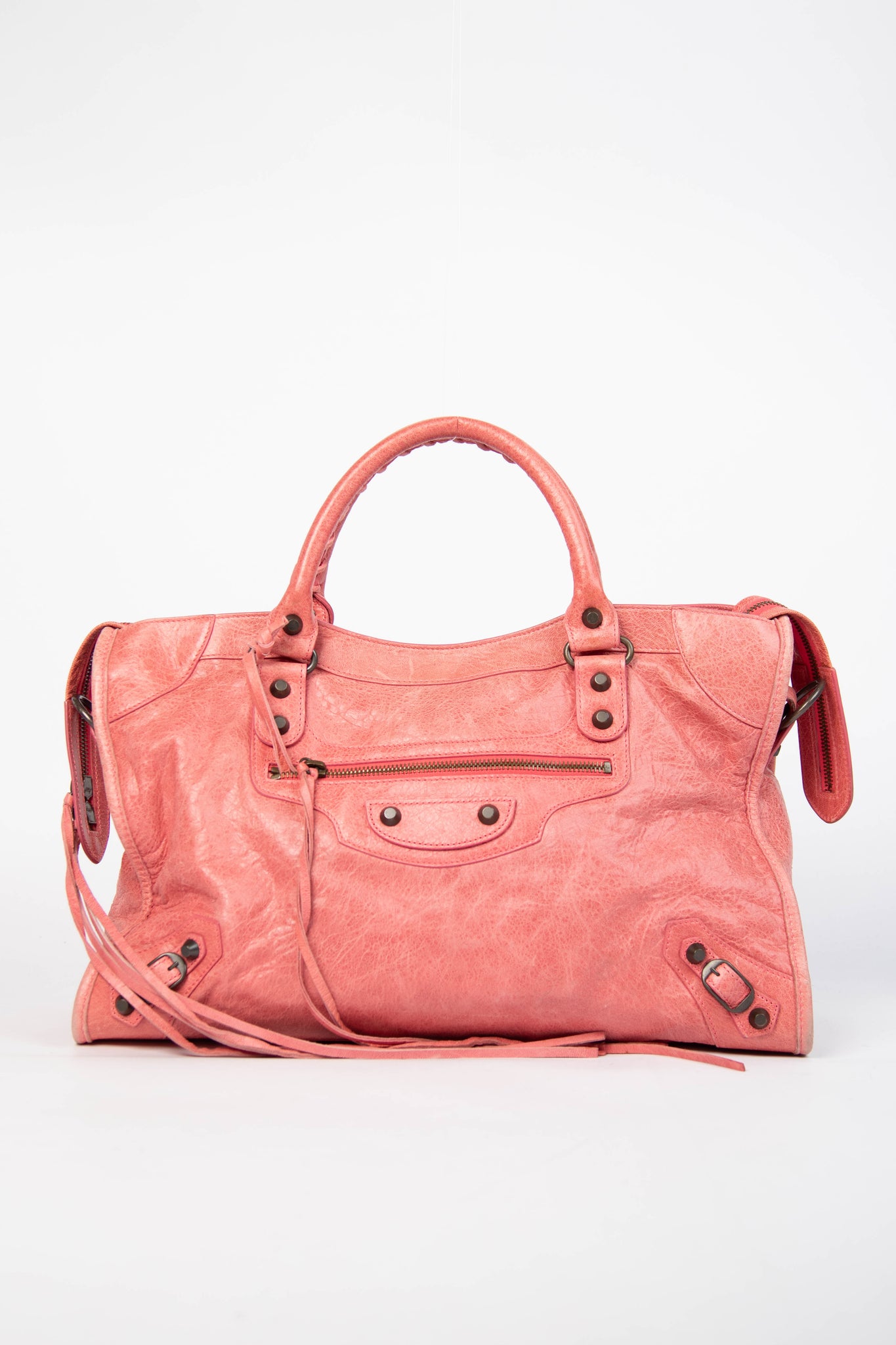 2010s Balenciaga Pink Leather City Bag