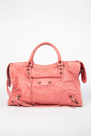 2010s Balenciaga Pink Leather City Bag