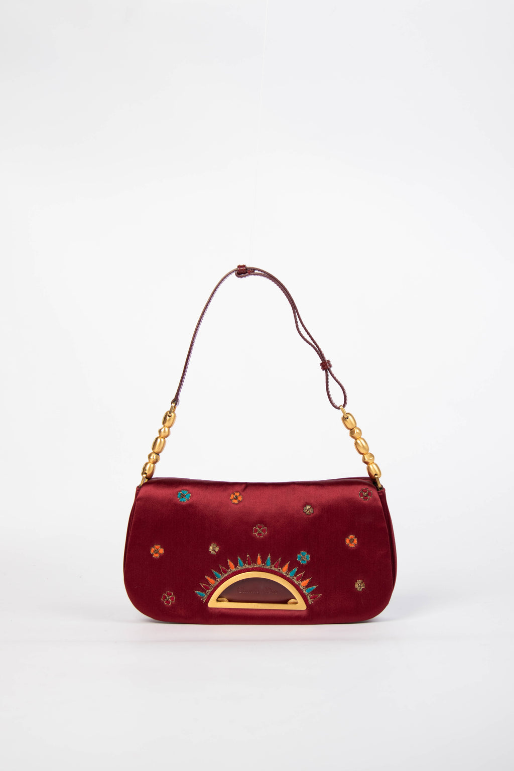 Limited Edition Christian Dior Malice Red Silk Shoulder Bag