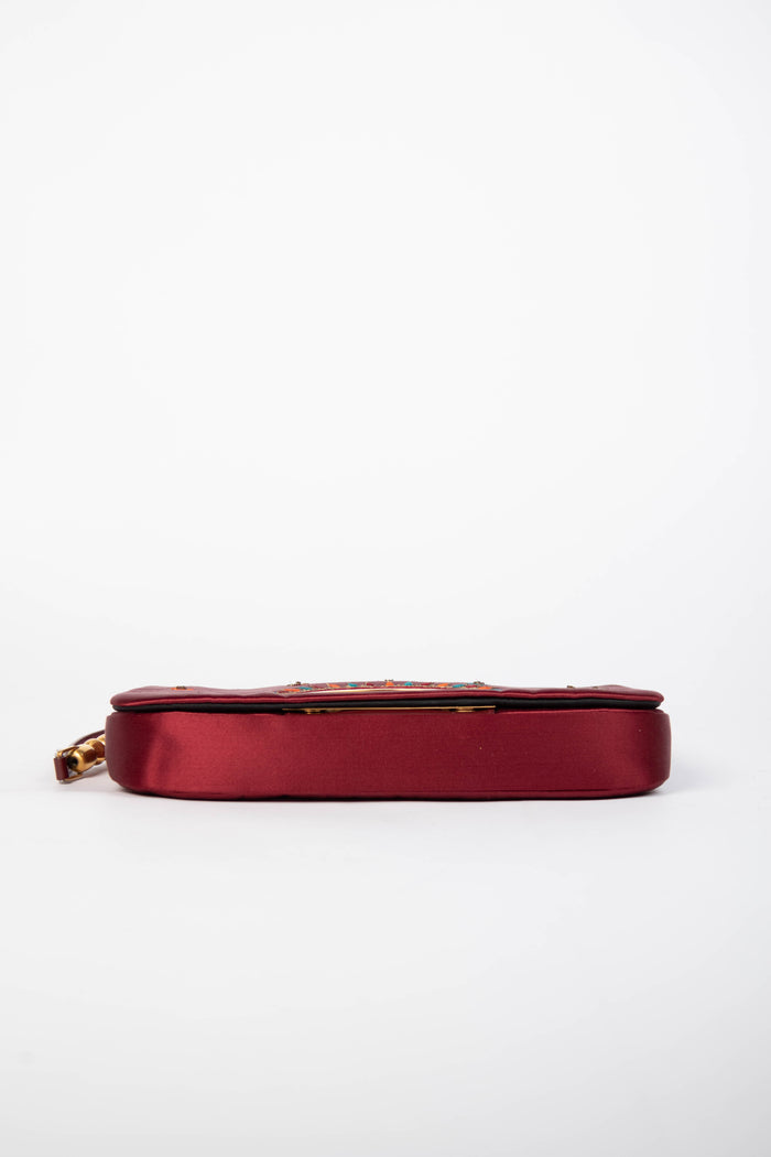Limited Edition Christian Dior Malice Red Silk Shoulder Bag