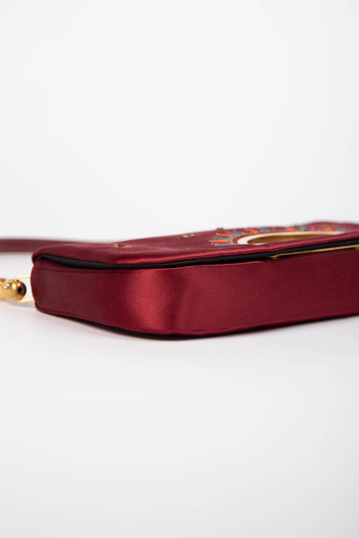 Limited Edition Christian Dior Malice Red Silk Shoulder Bag