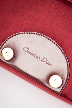Limited Edition Christian Dior Malice Red Silk Shoulder Bag