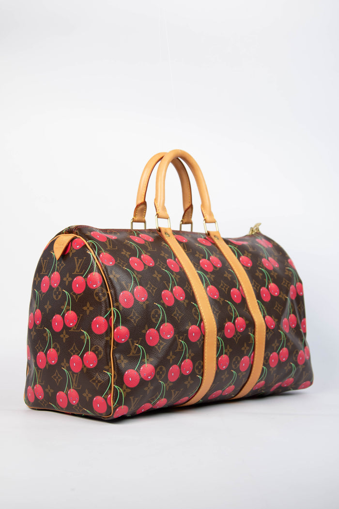 RARE Louis Vuitton x Takashi Murakami Cherry Keepall 45cm