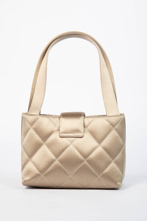 RARE Vintage Chanel Satin Top Handle Kelly Bag