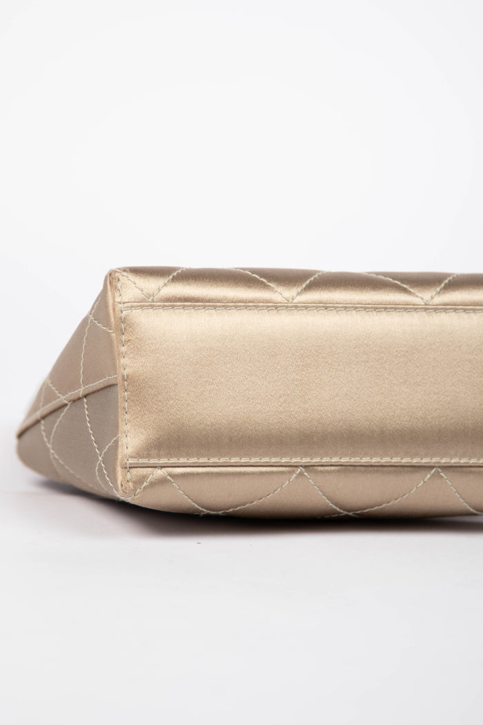 RARE Vintage Chanel Satin Top Handle Kelly Bag