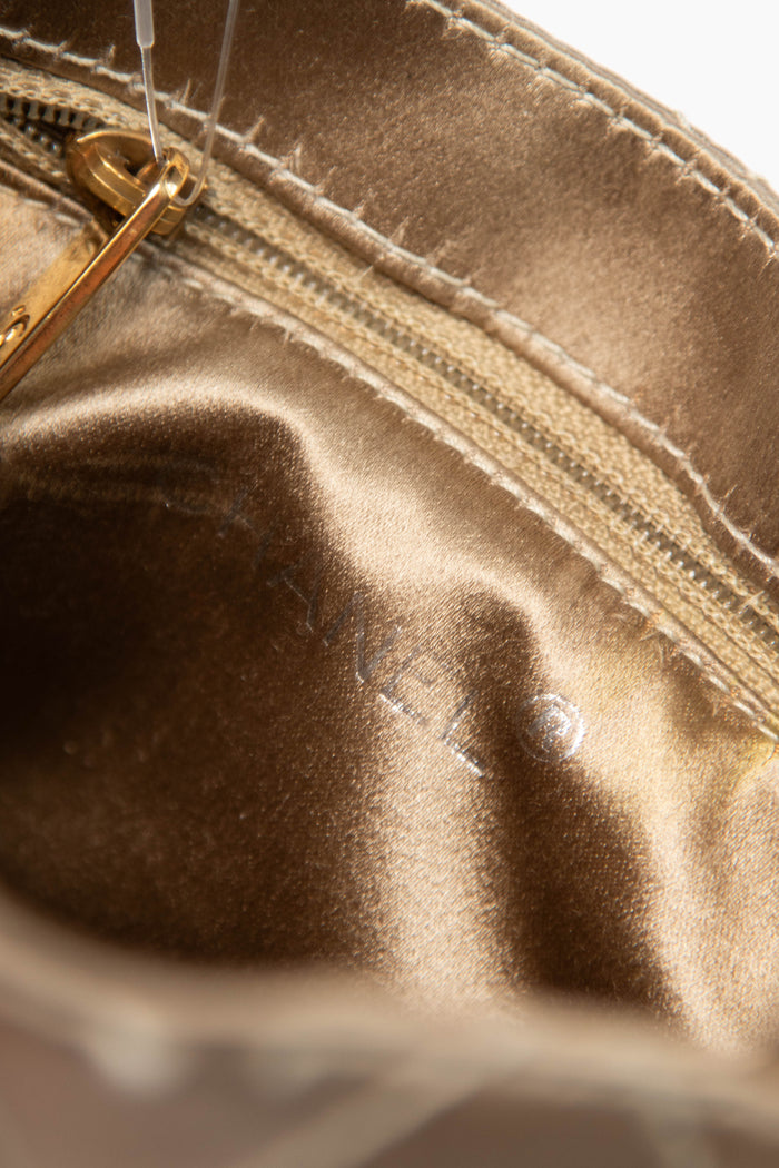 RARE Vintage Chanel Satin Top Handle Kelly Bag