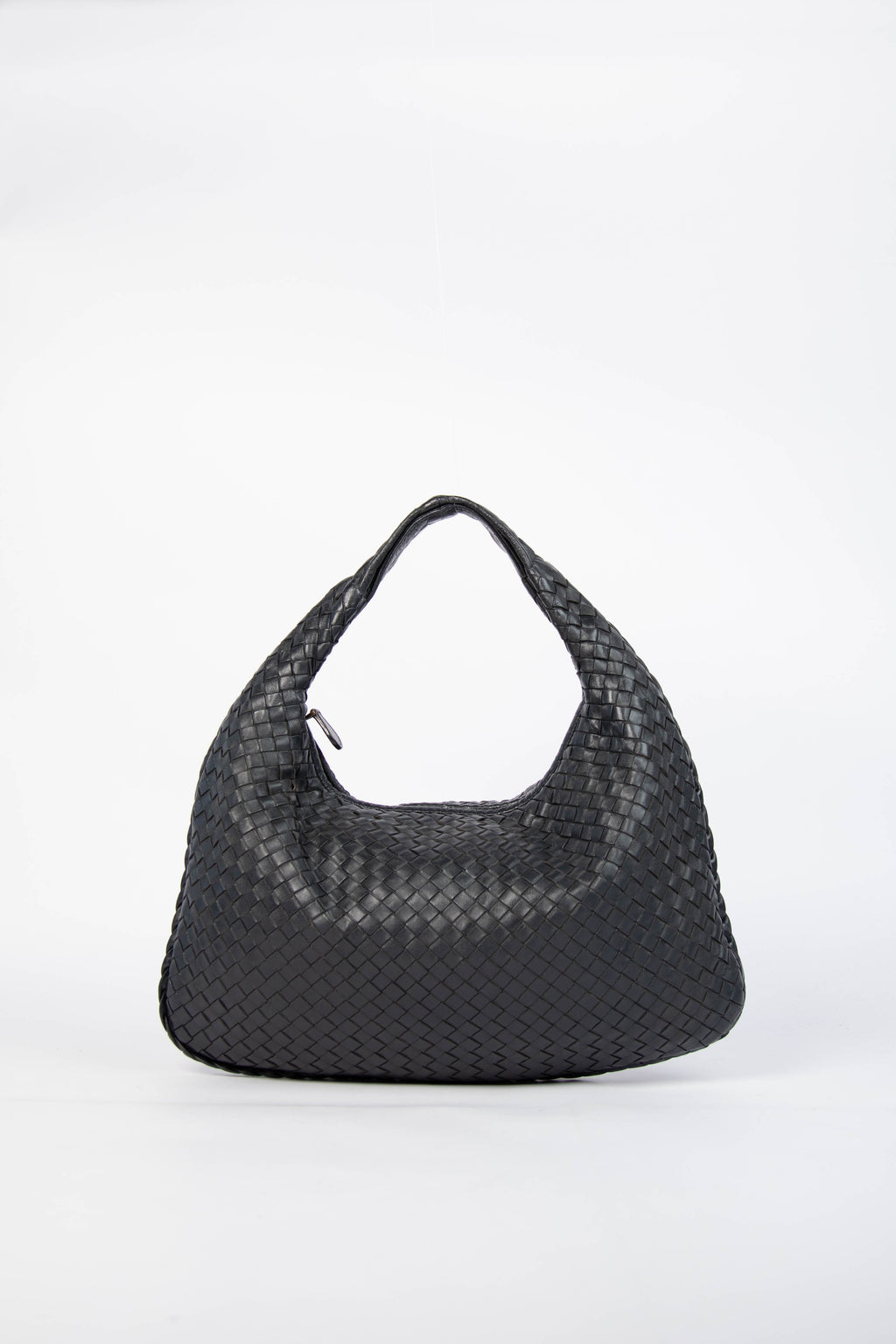 Vintage Bottega Veneta Black Intrecciato Shoulder Bag