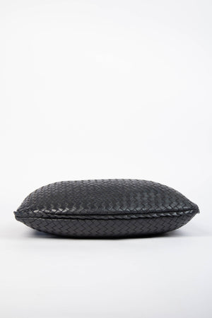 Vintage Bottega Veneta Black Intrecciato Shoulder Bag