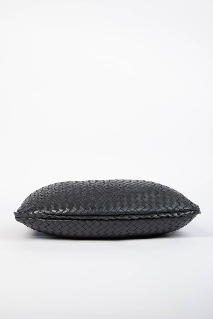 Vintage Bottega Veneta Black Intrecciato Shoulder Bag