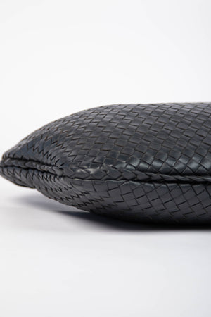 Vintage Bottega Veneta Black Intrecciato Shoulder Bag