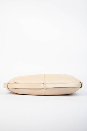 Vintage Yves Saint Laurent Cream Leather Mombasa Shoulder Bag