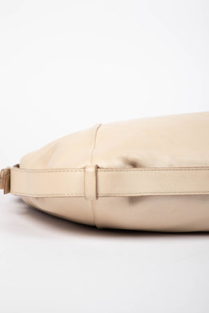 Vintage Yves Saint Laurent Cream Leather Mombasa Shoulder Bag