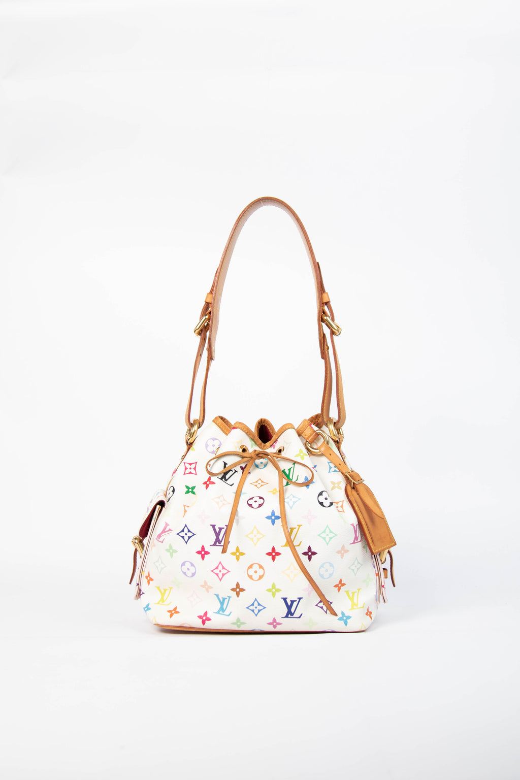 2010s Louis Vuitton x Takashi Murakami White Multicolour Petit Noé