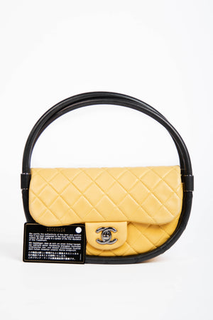 RARE 2000s Chanel Yellow Hula Hoop Bag