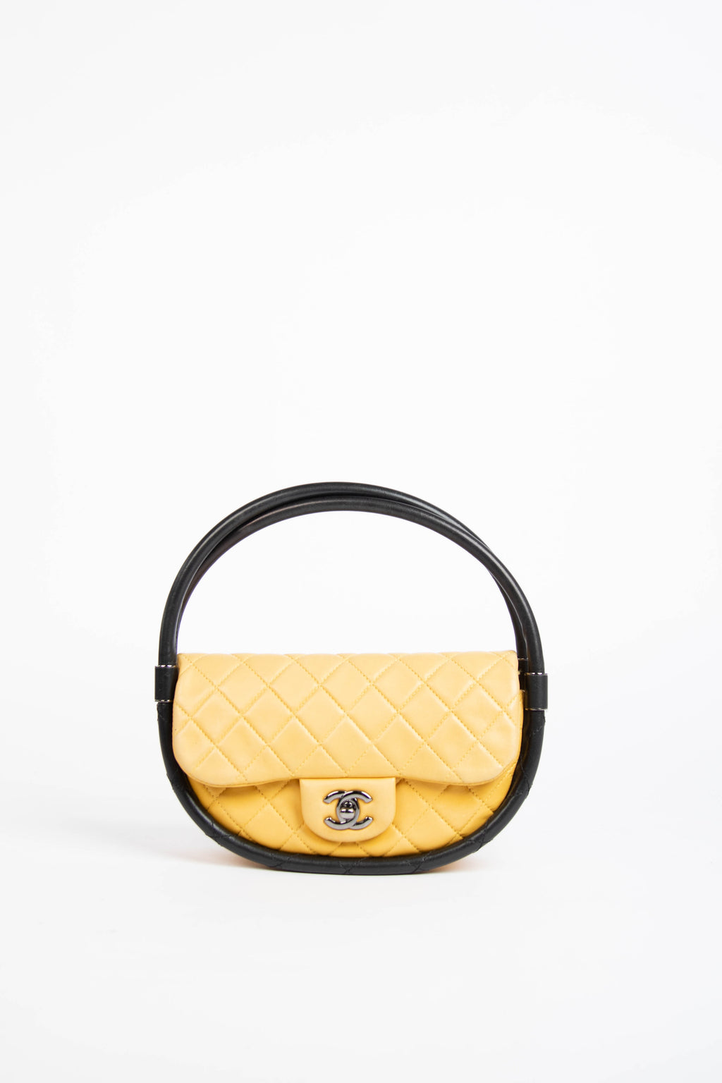 RARE 2000s Chanel Yellow Hula Hoop Bag