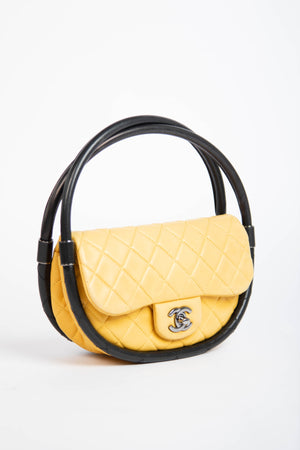 RARE 2000s Chanel Yellow Hula Hoop Bag