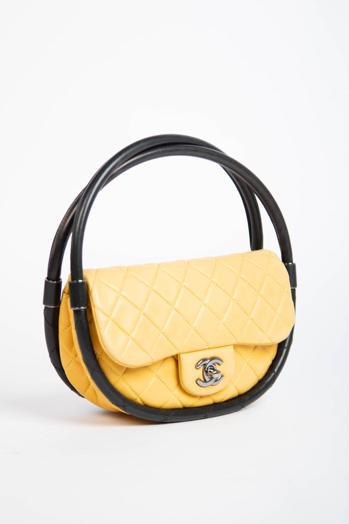 RARE 2000s Chanel Yellow Hula Hoop Bag