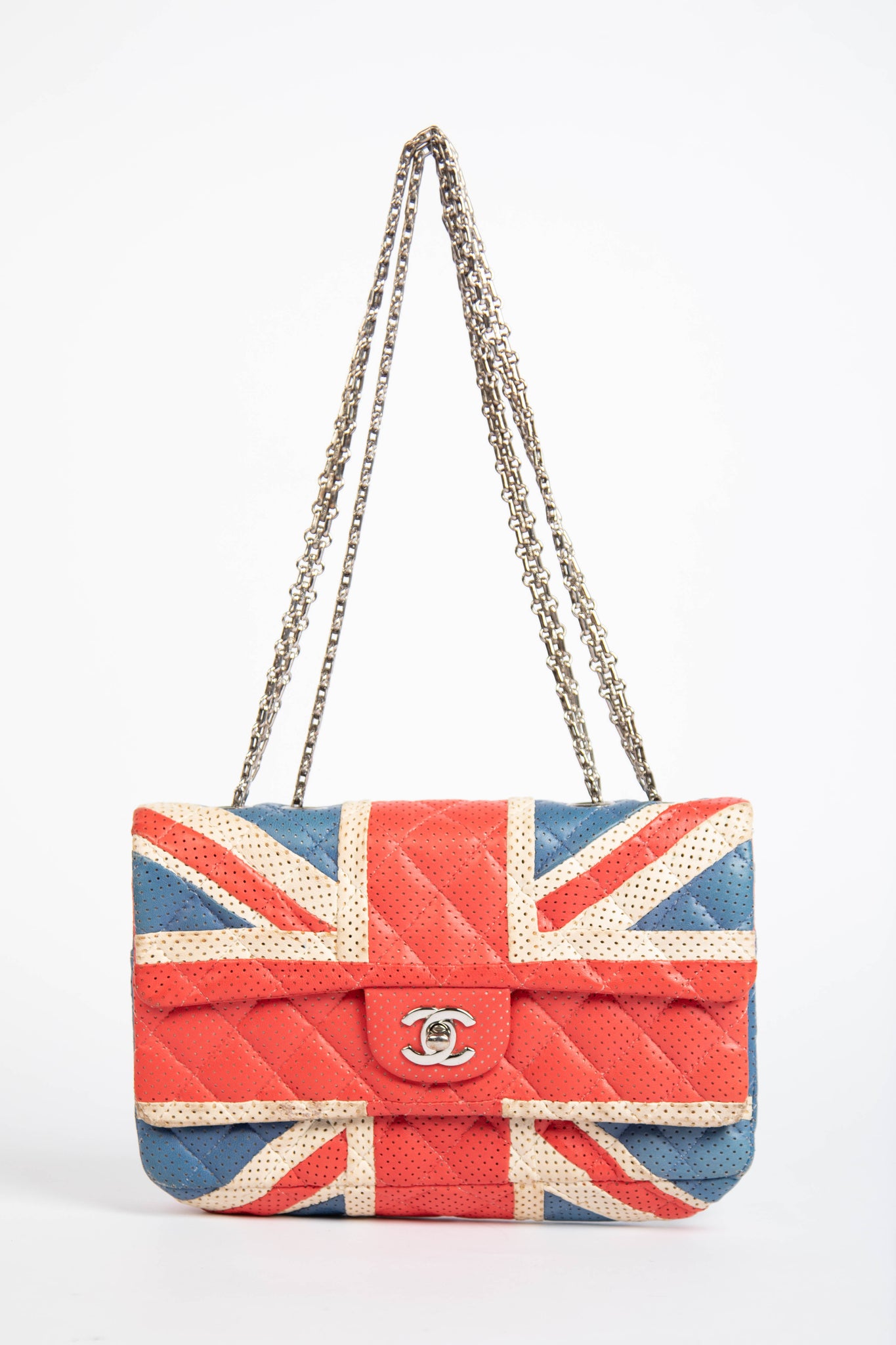 RARE Chanel Perforated Union Jack Double Flap Bag
