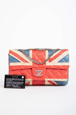 RARE Chanel Perforated Union Jack Double Flap Bag