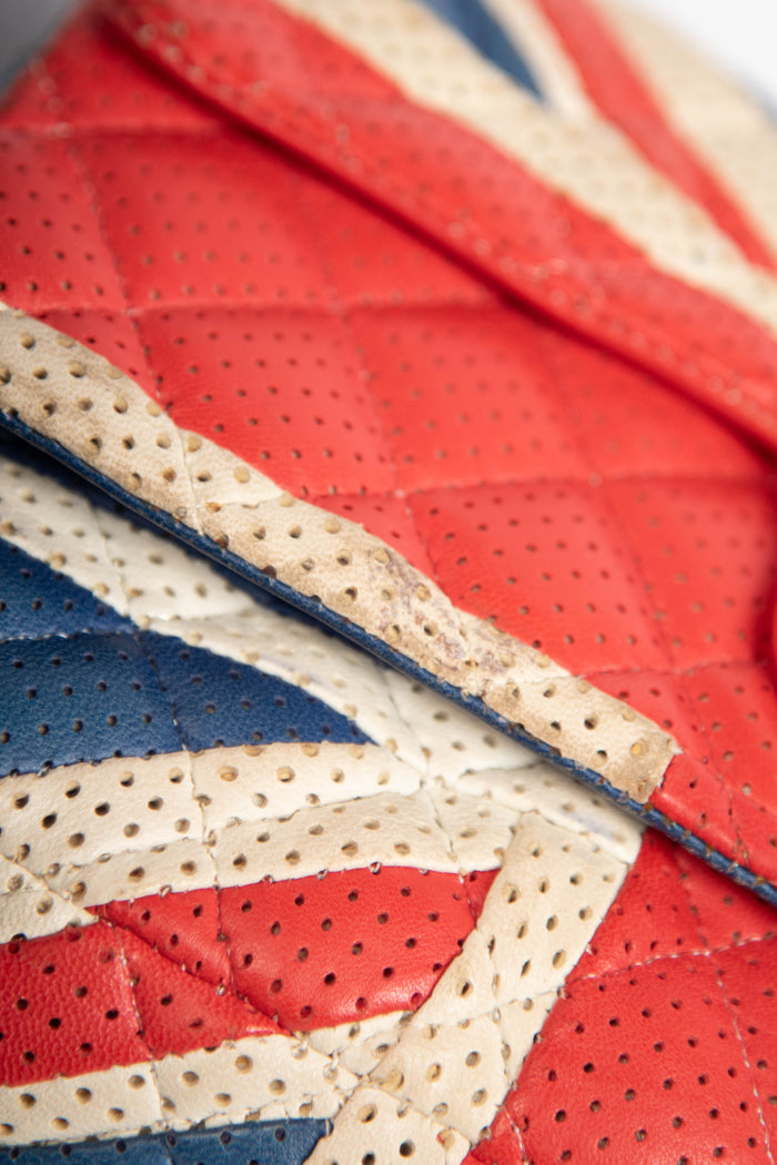 RARE Chanel Perforated Union Jack Double Flap Bag
