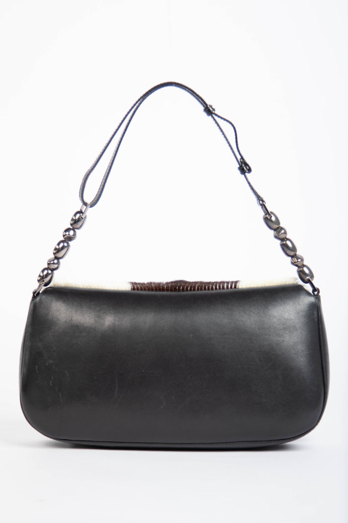 RARE Christian Dior Cow Print Pony Hair Malice Shoulder Bag