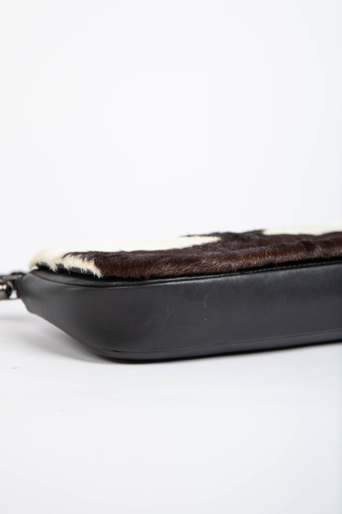 RARE Christian Dior Cow Print Pony Hair Malice Shoulder Bag