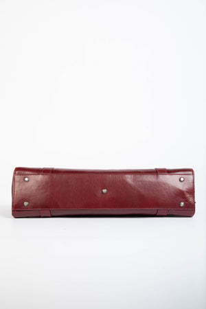 RARE Christin Dior Burgundy Leather Hardcore Piercing Shoulder Bag