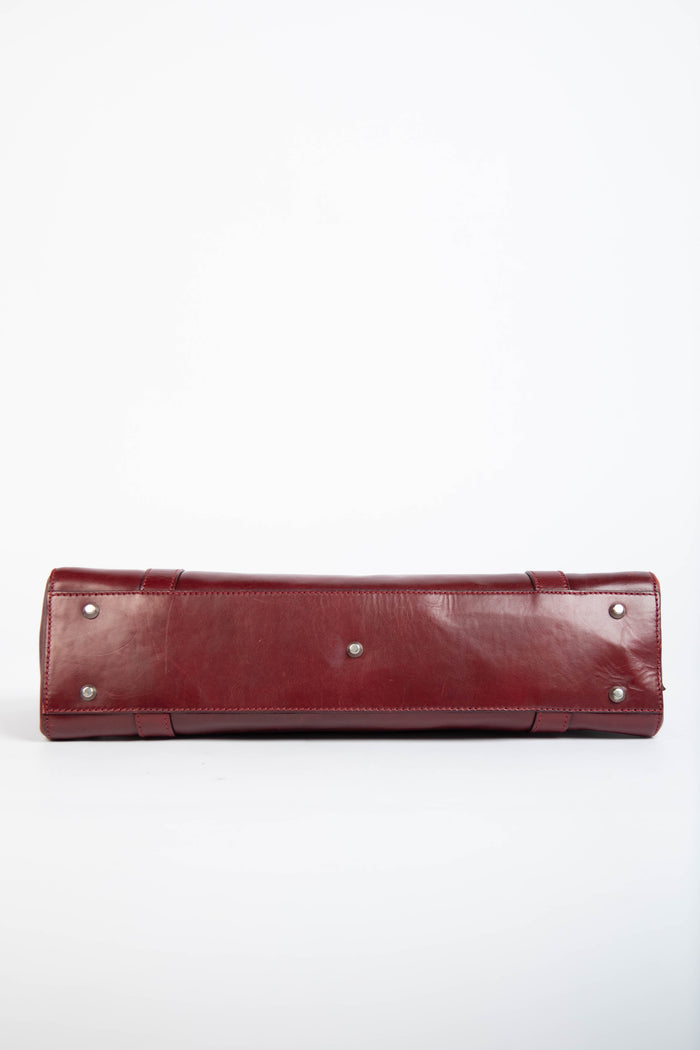 RARE Christin Dior Burgundy Leather Hardcore Piercing Shoulder Bag